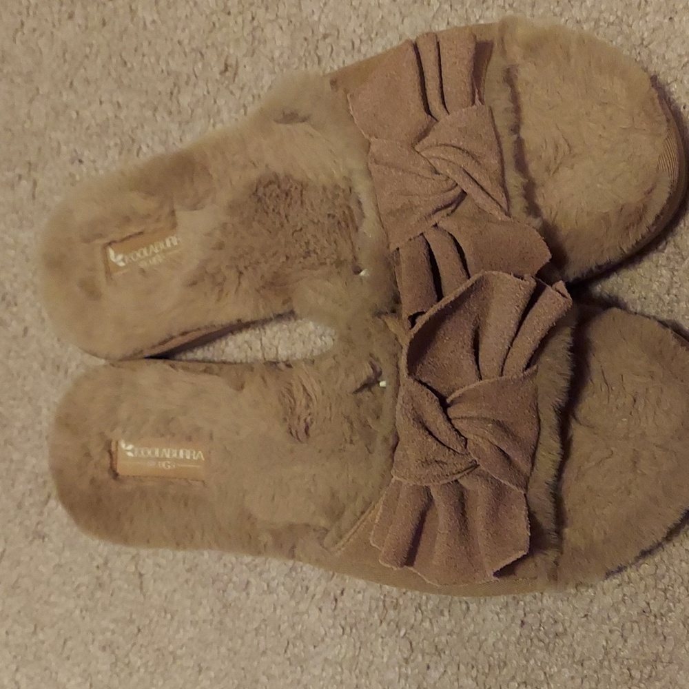 Faux fur lined flip flops, Koolaburra, 10